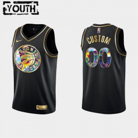 Dres Toronto Raptors  Prilagođeni Nike 2021-22 Crno Golden Edition 75th Anniversary Diamond Swingman - Dječji